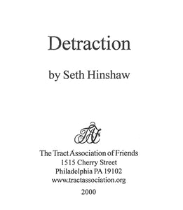 Tract: Detraction