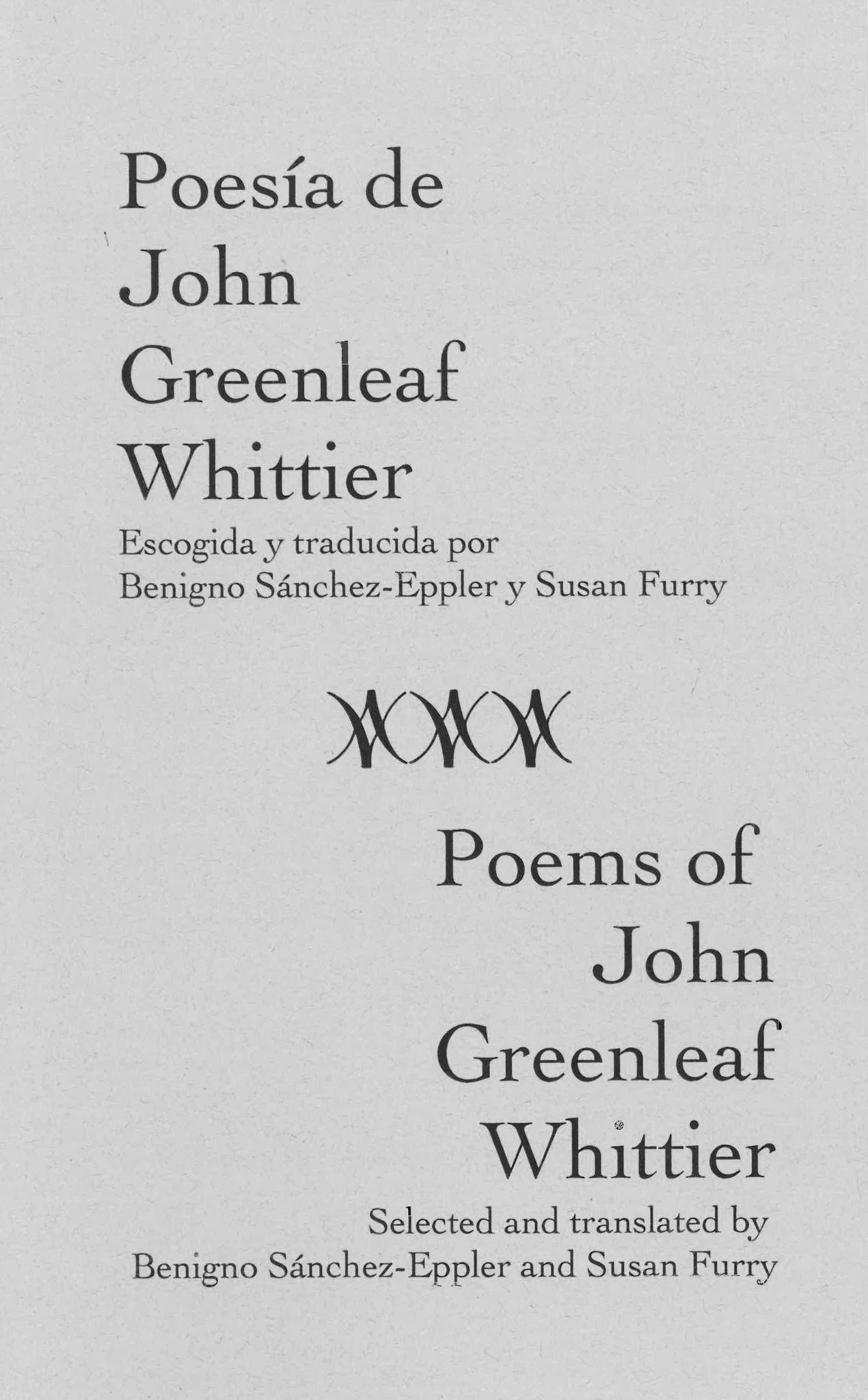Poesia de John Greenleaf Whittier / Poems of John Greenleaf Whittier