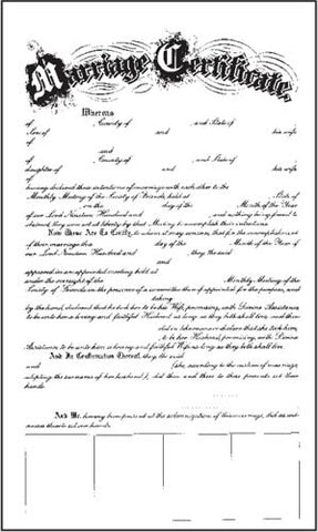 Quaker Marriage Certificate